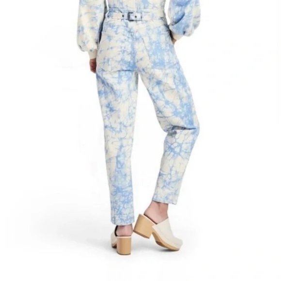 Rachel Comey Jeans 4 Marbled High Rise Tapered Blue 80s Style Target - Picture 9 of 13